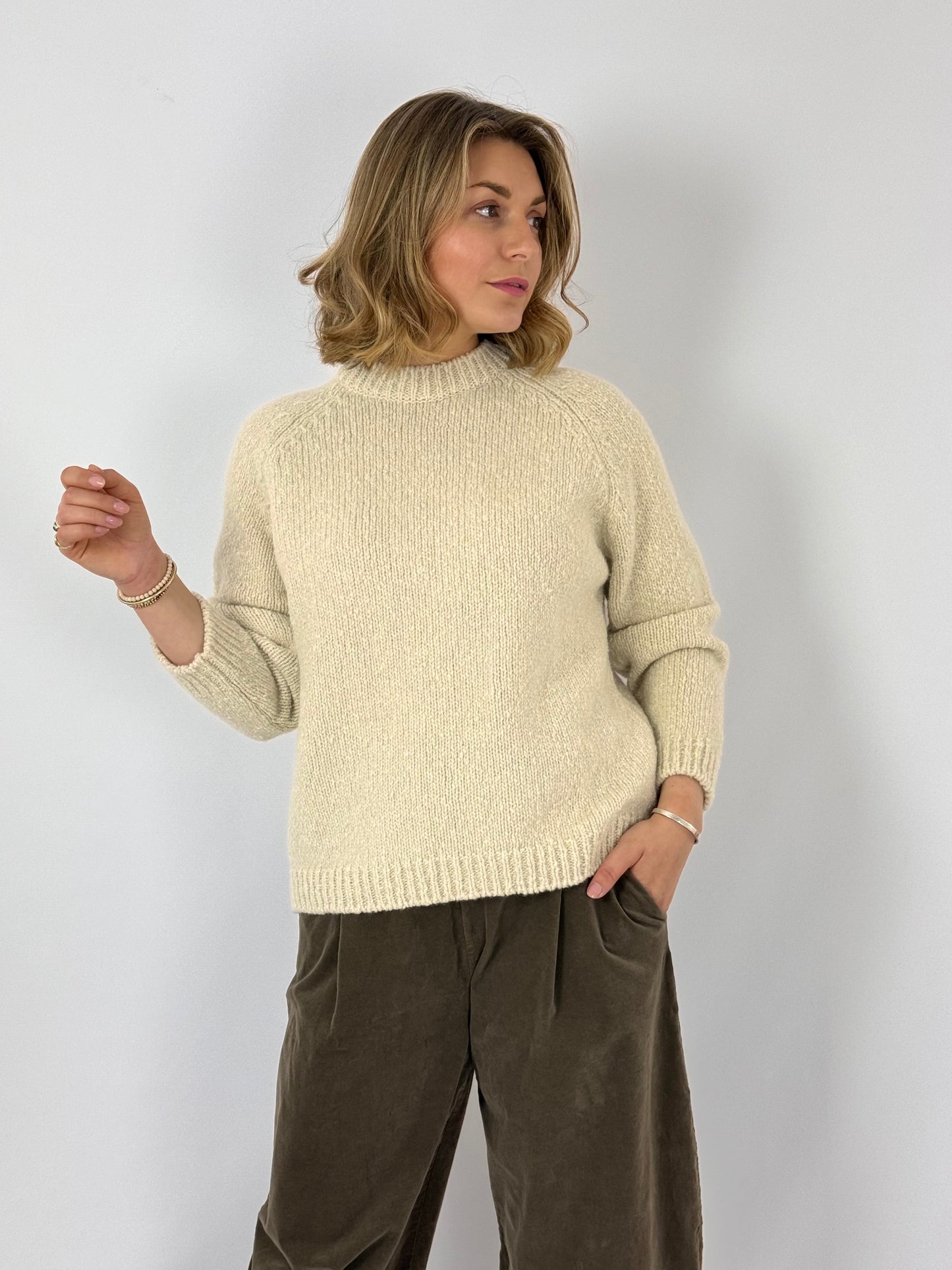 Evam Eva Raglan Jumper Ivory