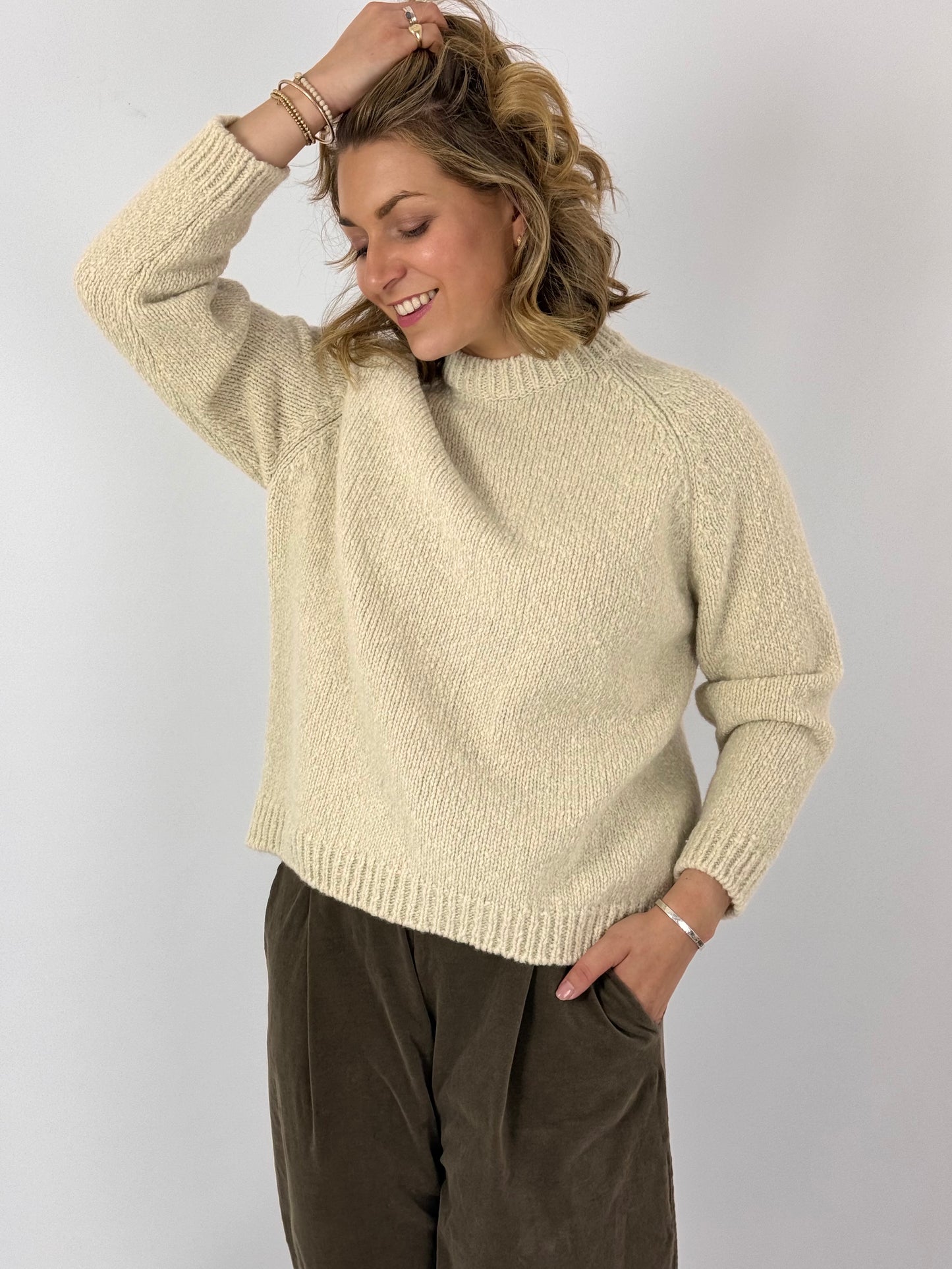 Evam Eva Raglan Jumper Ivory