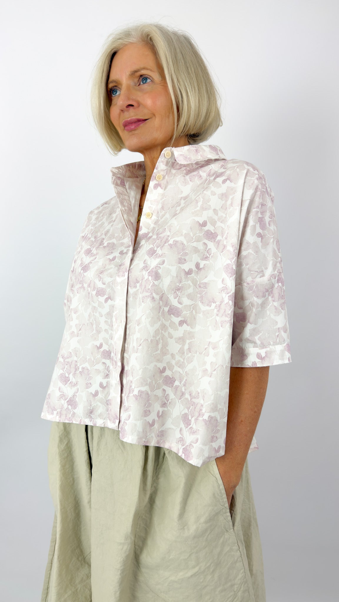 Aequamente 158 Shirt Pink Flowers