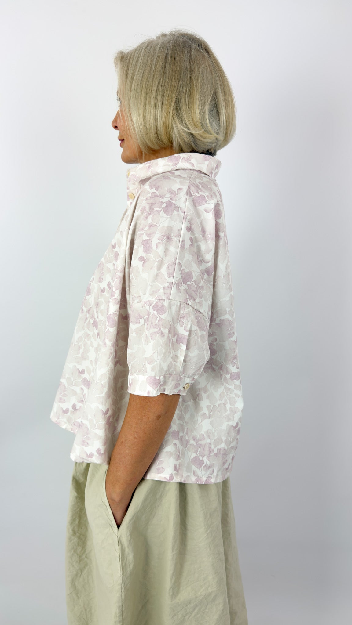 Aequamente 158 Shirt Pink Flowers