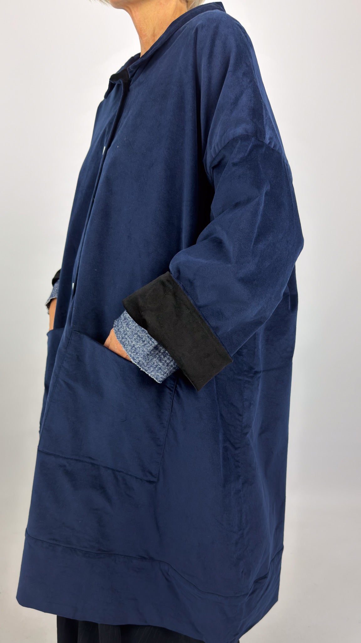 Barbara Lang CARL XII Coat Navy/Black
