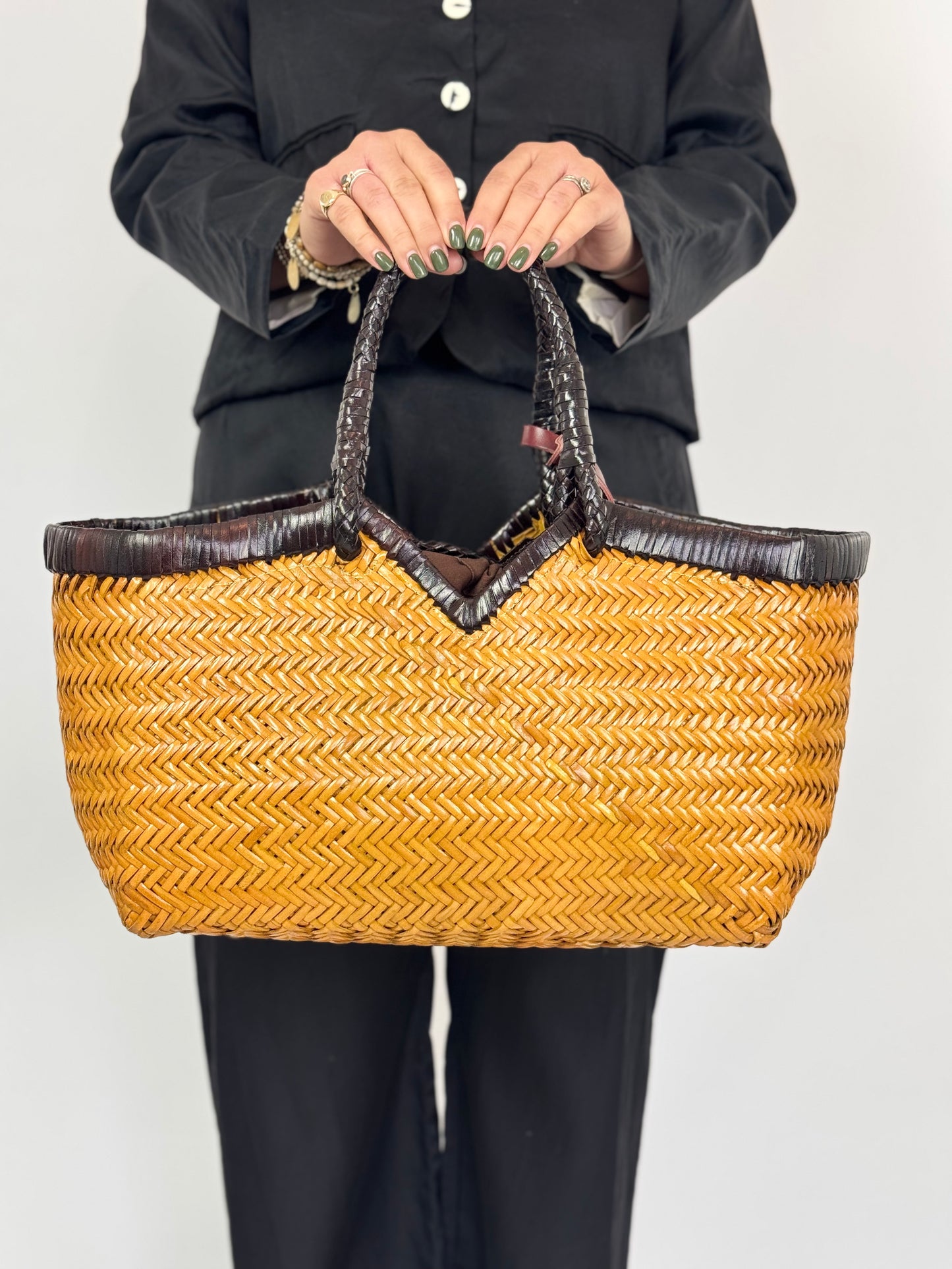 Vipera Crudelia Frame Bag Mustard/Chocolate