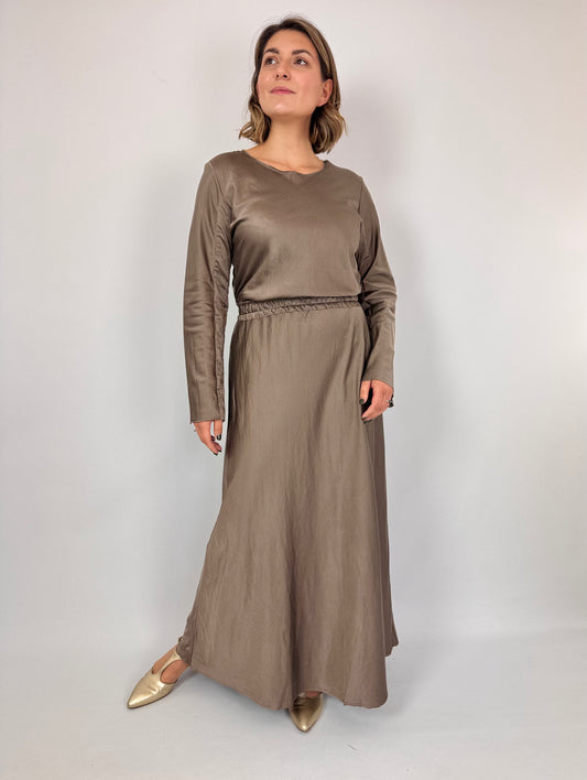 Sula Bias Cut Dress Fossil