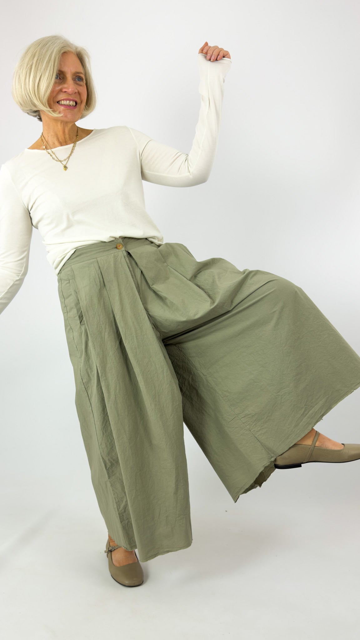 Hannoh Wessel Paisley Skirt / Trousers Khaki