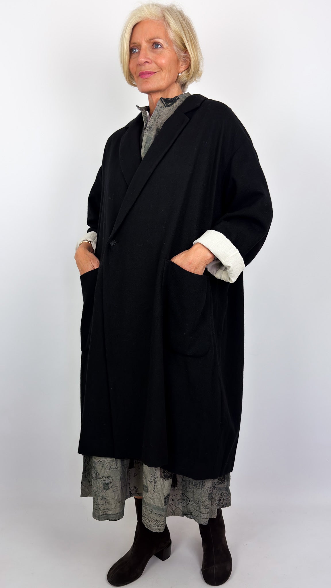 Pas De Calais 9394 Tailored Coat Black