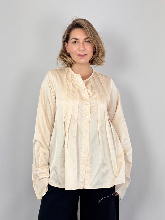Sula Pleat Shirt Eggnog