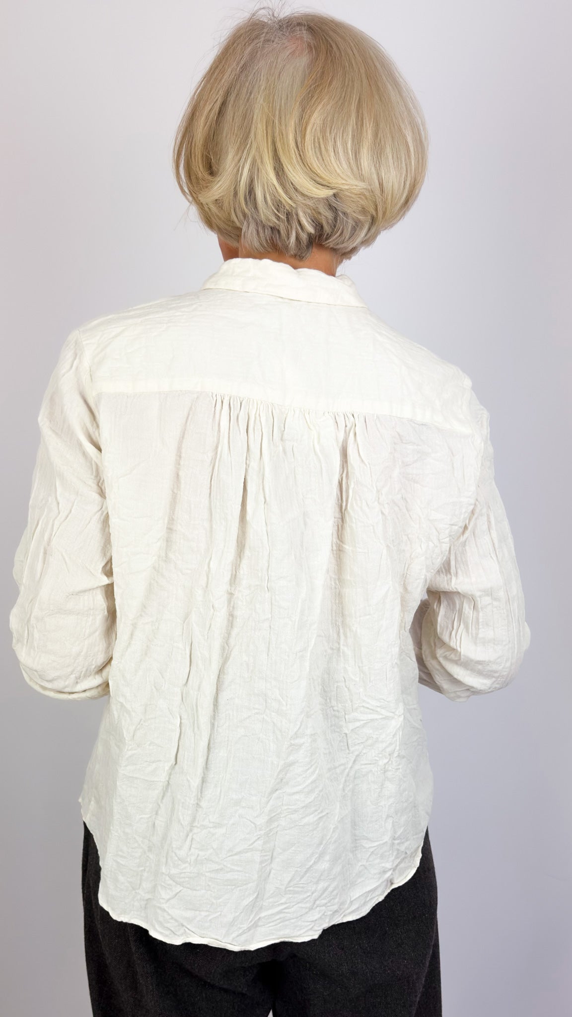 Pas De Calais 6850 Pin-Tuck Blouse Ivory
