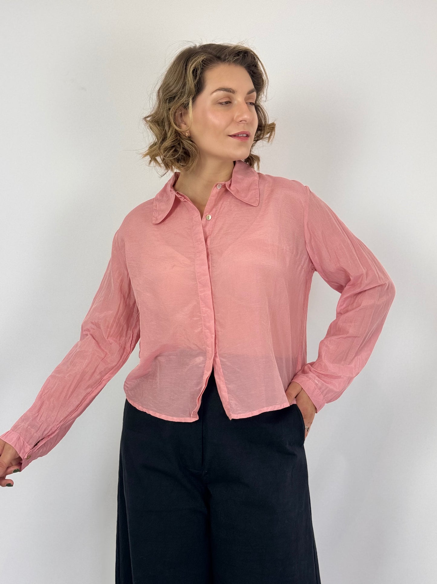 Sula Secret Button Shirt Rose Tan