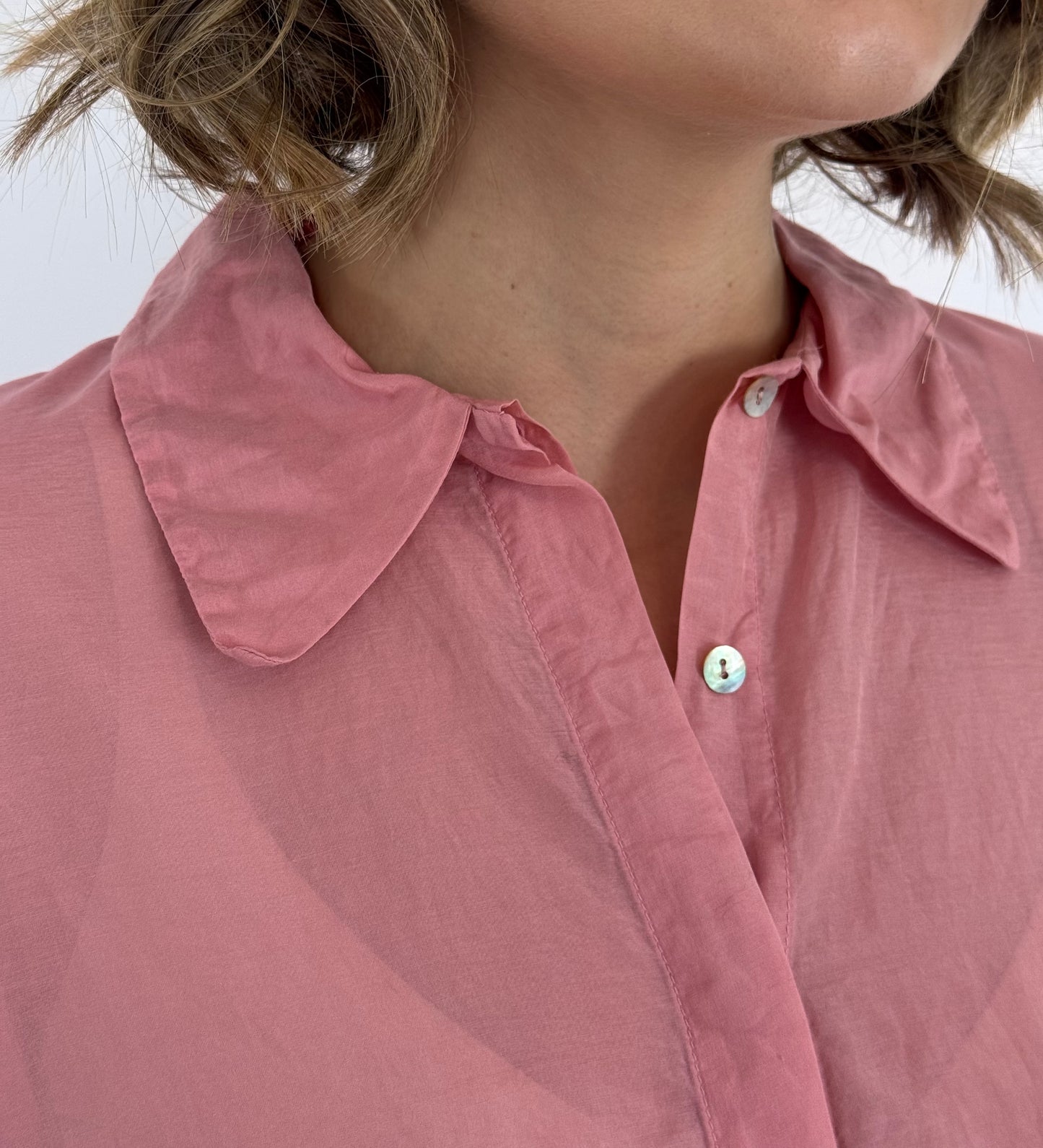 Sula Secret Button Shirt Rose Tan