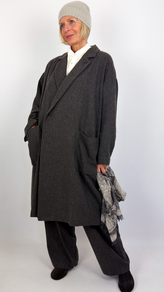 Pas De Calais 9394 Tailored Coat Brown
