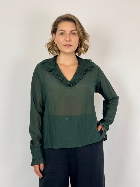 Sula Frill Blouse Jet Set