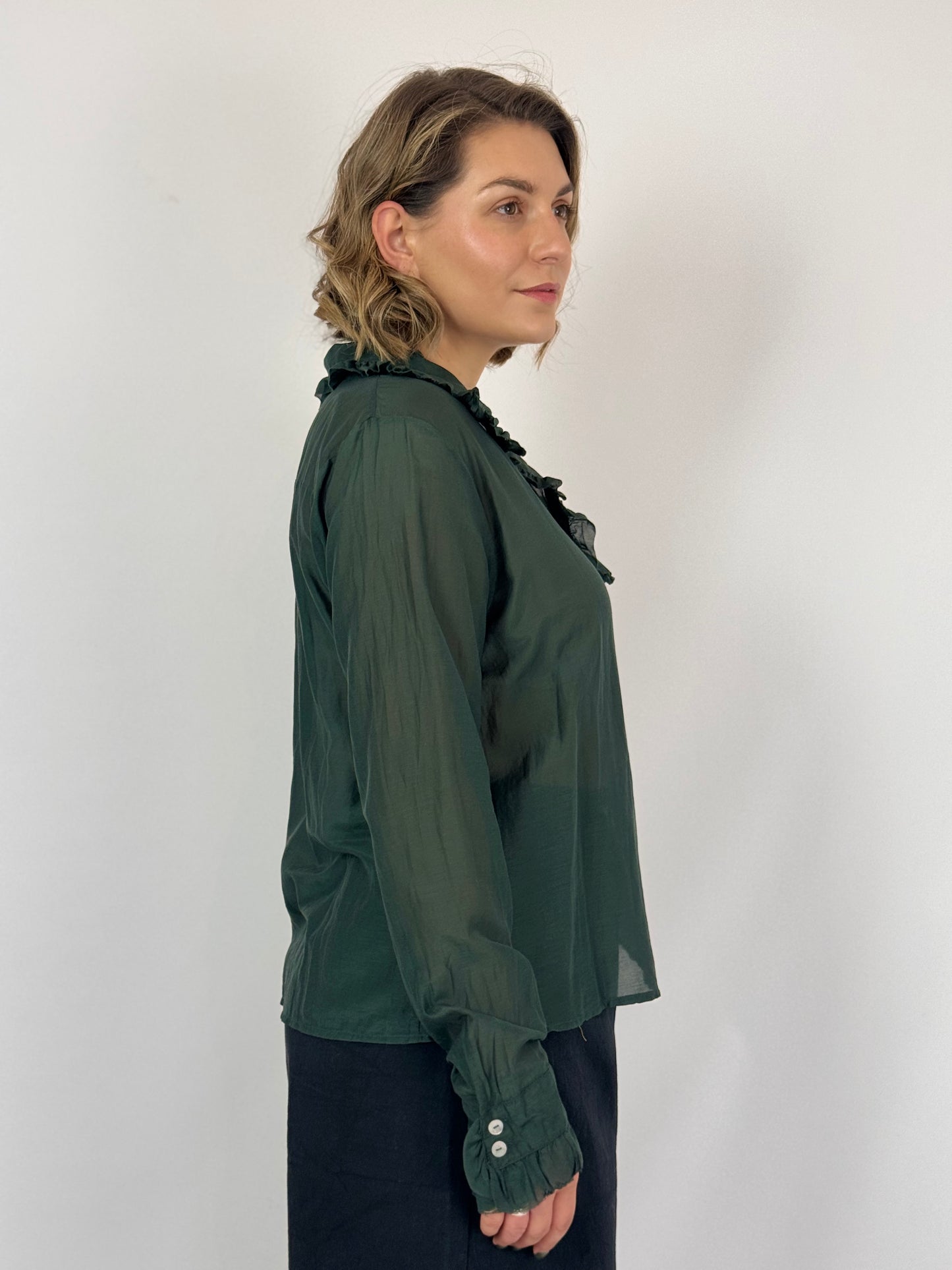 Sula Frill Blouse Jet Set