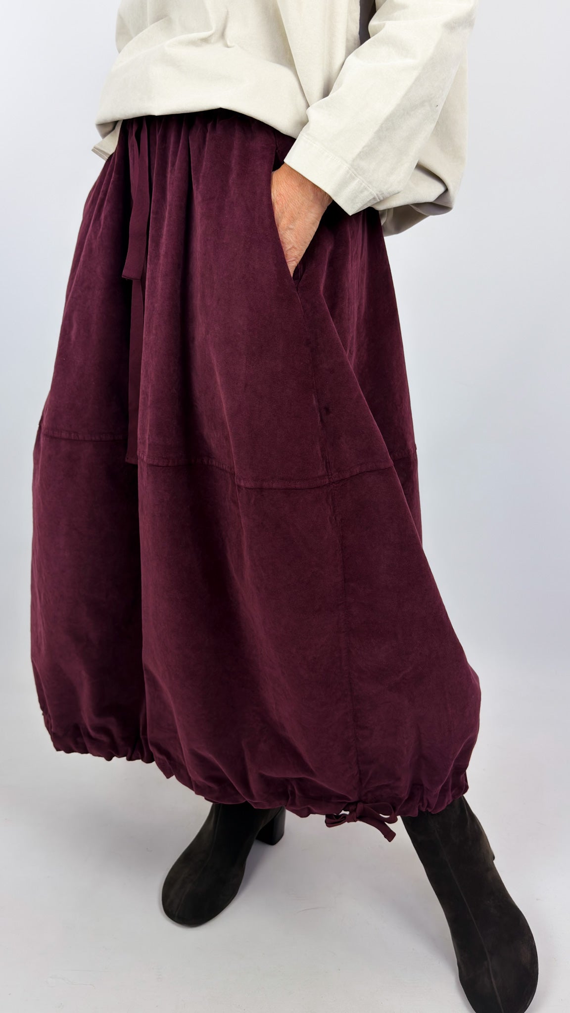 Album Di Famiglia V Balloon Skirt Wine