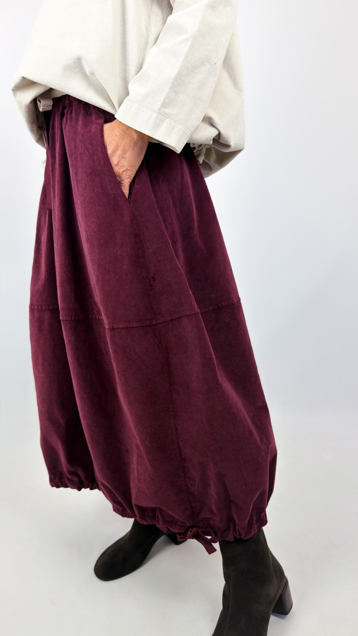 Album Di Famiglia V Balloon Skirt Wine