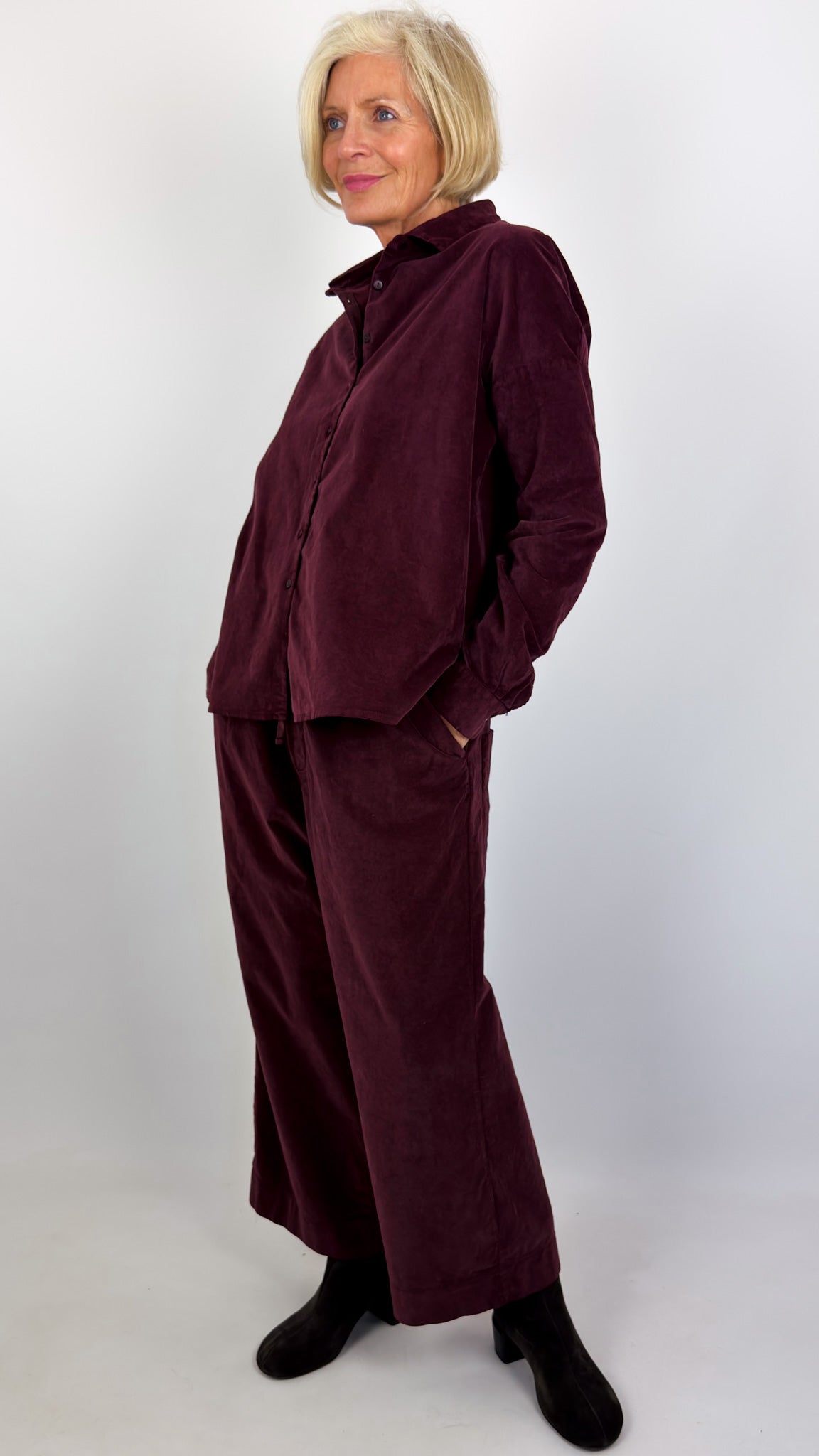 Album Di Famiglia V Collar Shirt Wine