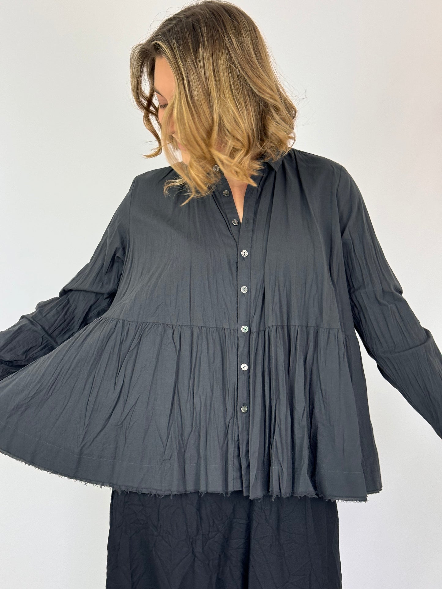 Pas De Calais 6562 Blouse Charcoal