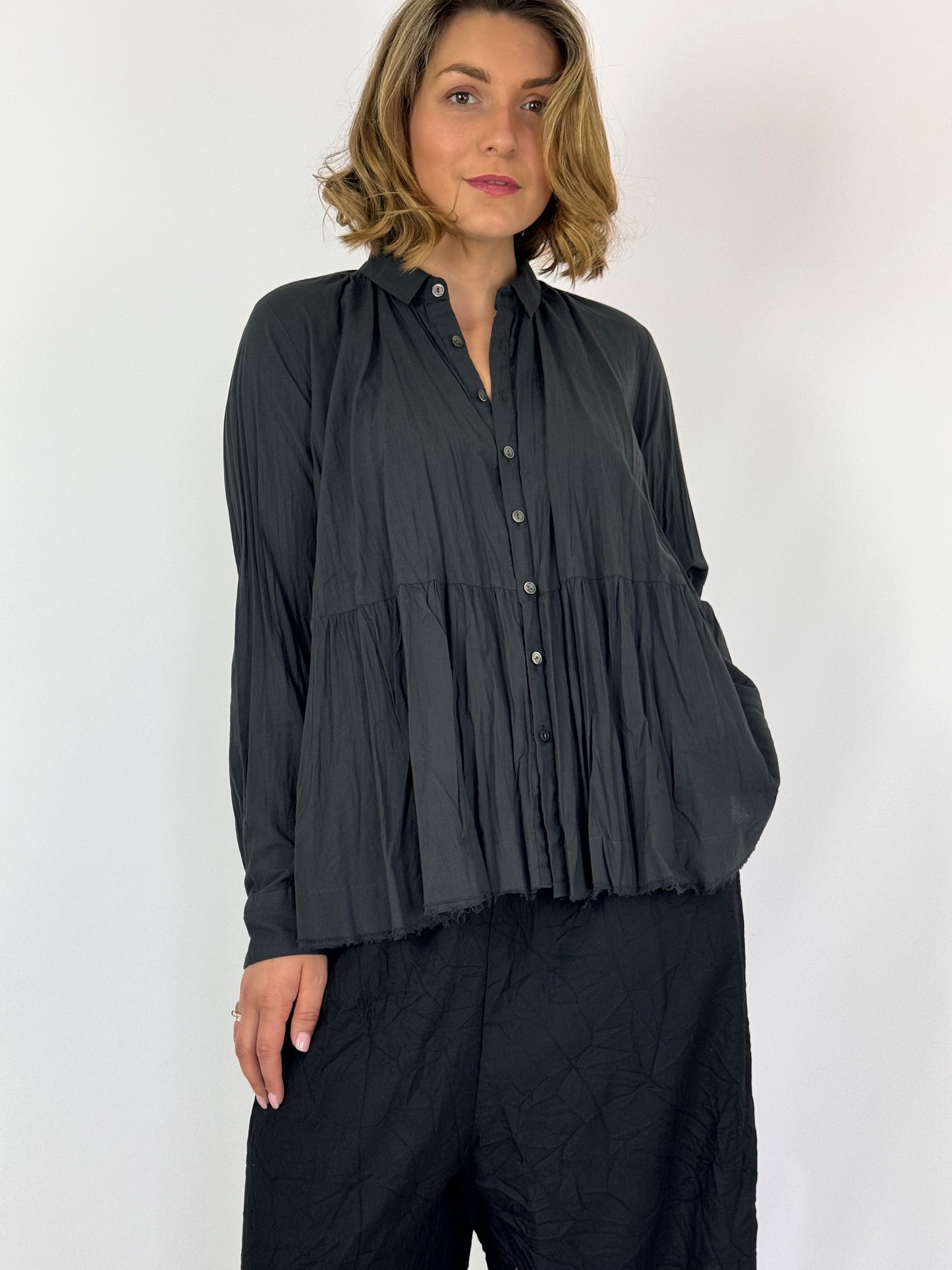 Pas De Calais 6562 Blouse Charcoal