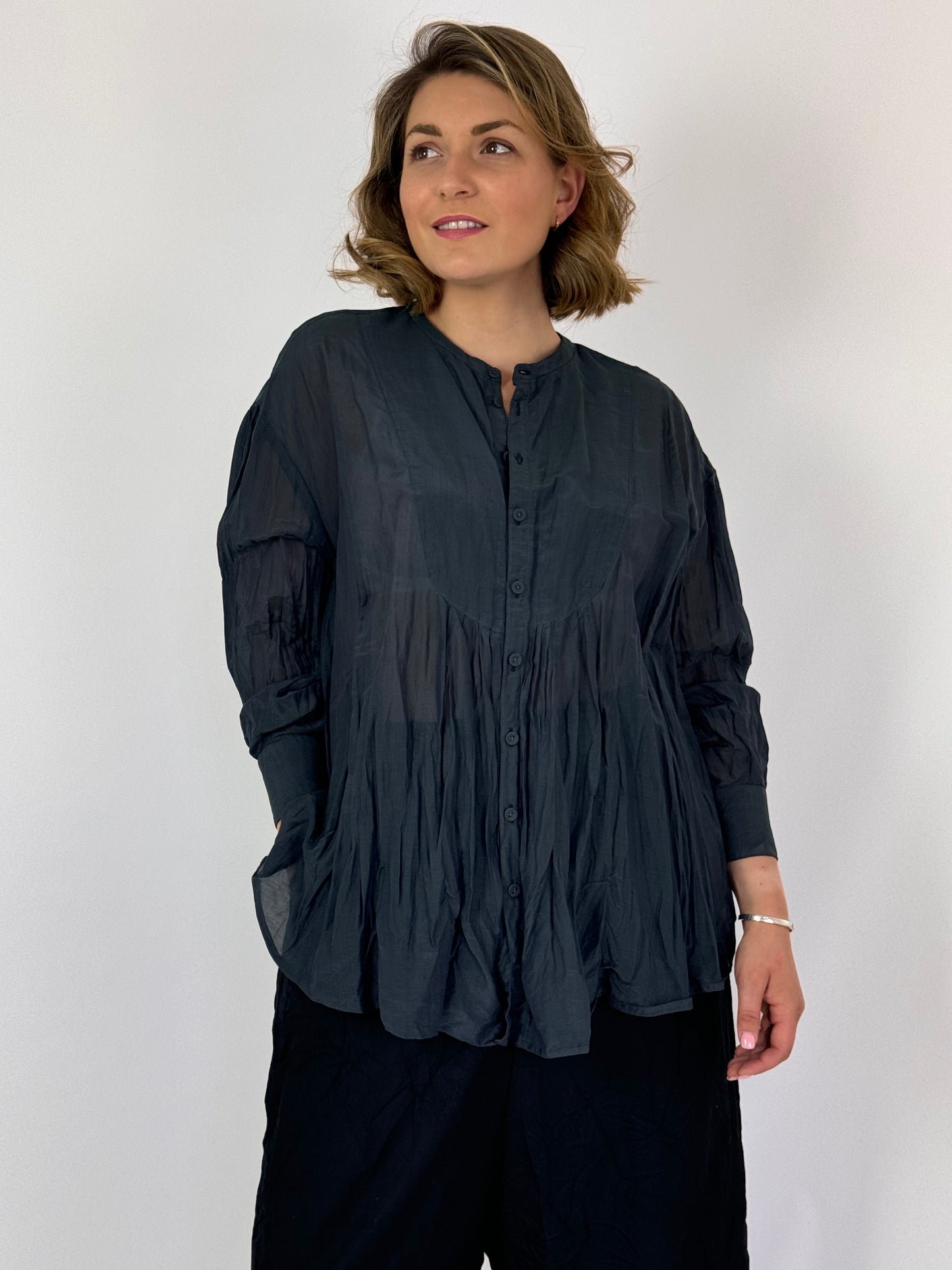 Pas De Calais 6563 Blouse Charcoal