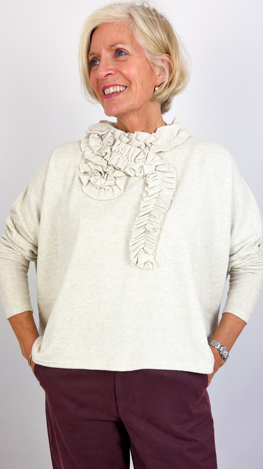 Neirami 304 Ruched Jumper Ivory