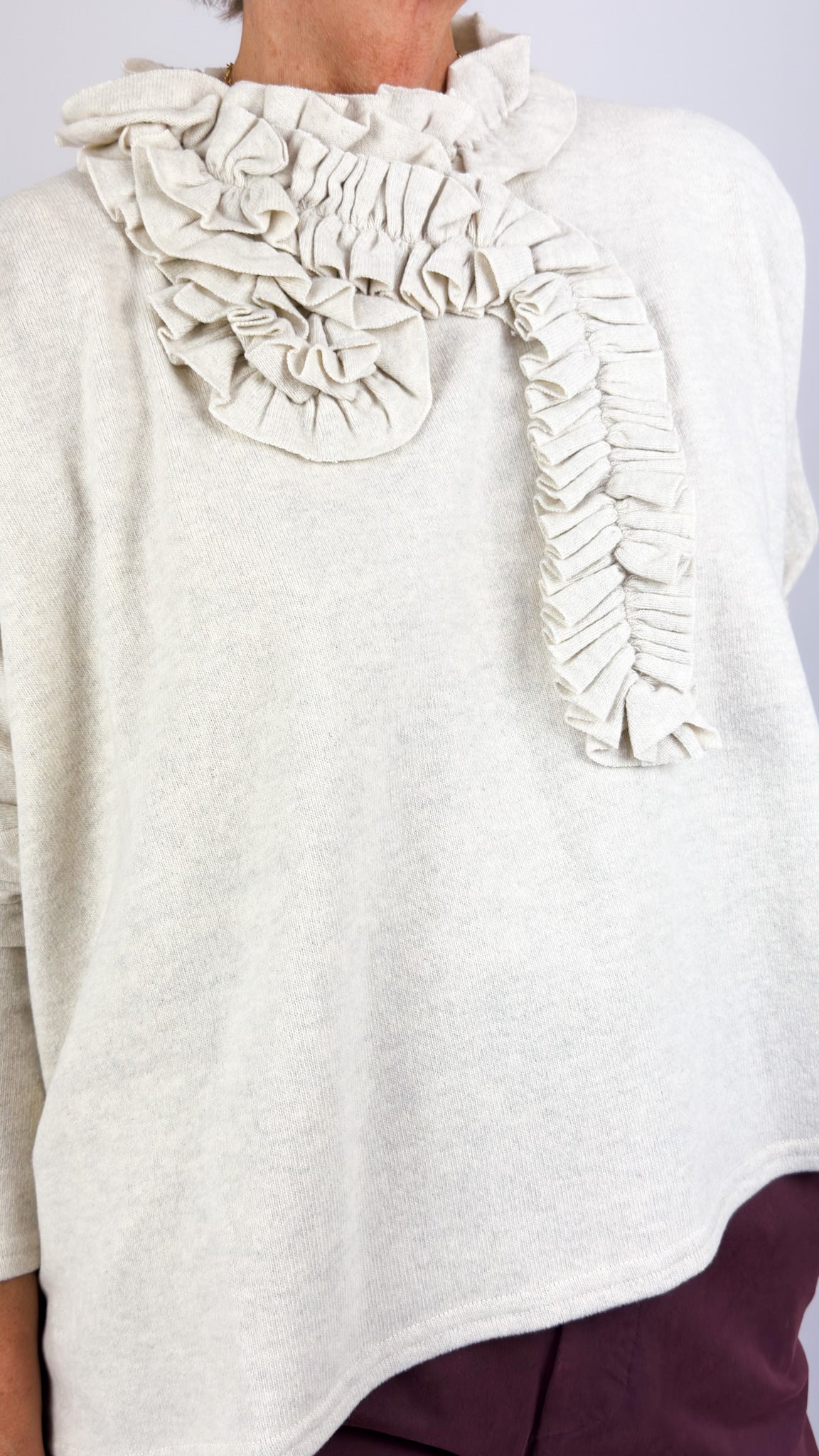 Neirami 304 Ruched Jumper Ivory