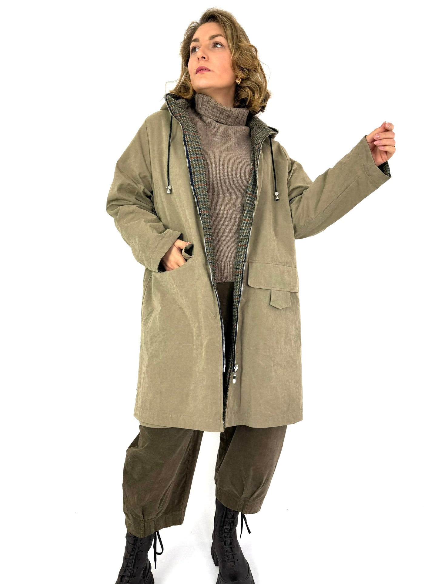 Prêt Pour Partir Orande Reversible Coat Taupe