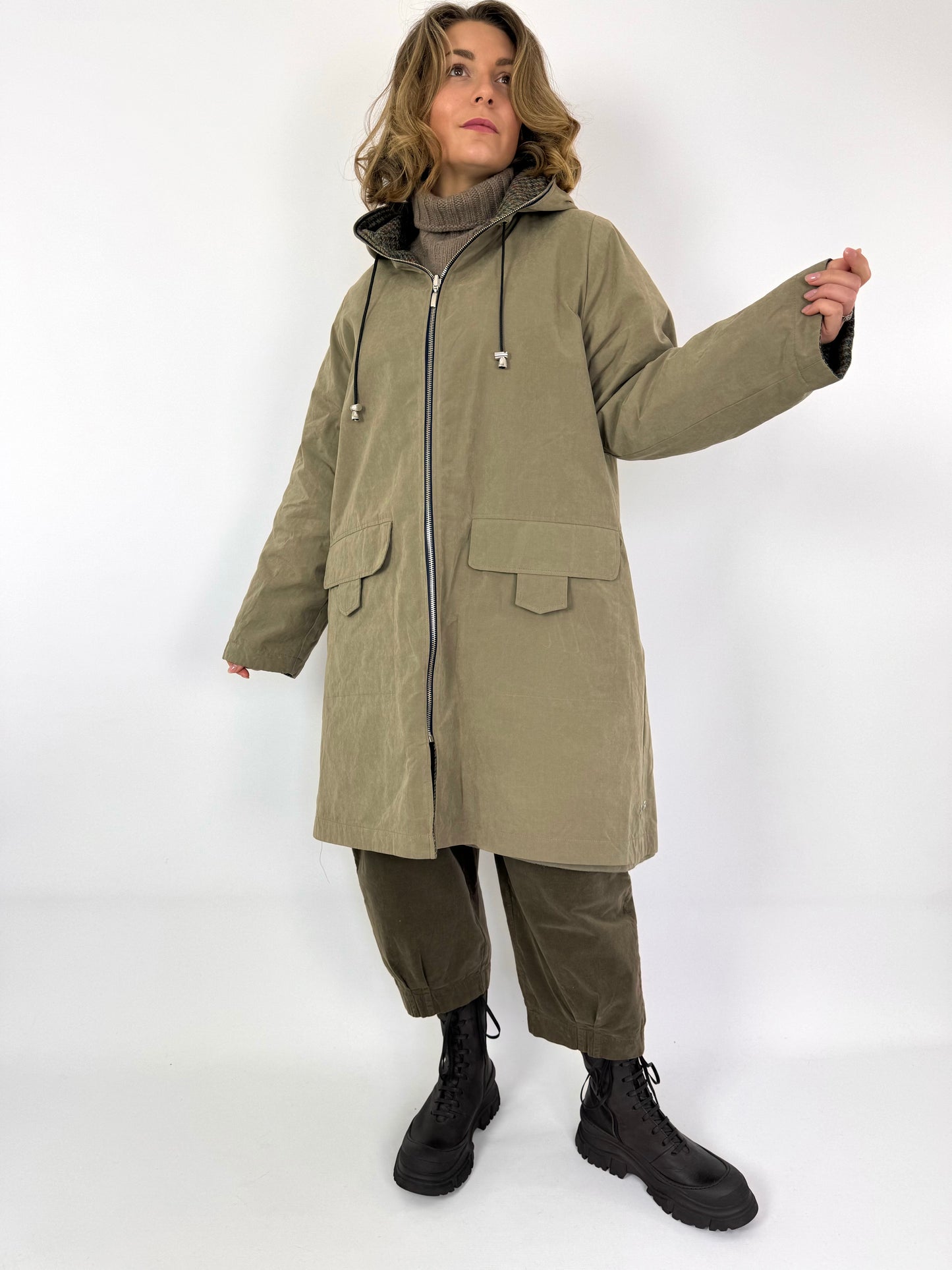 Prêt Pour Partir Orande Reversible Coat Taupe