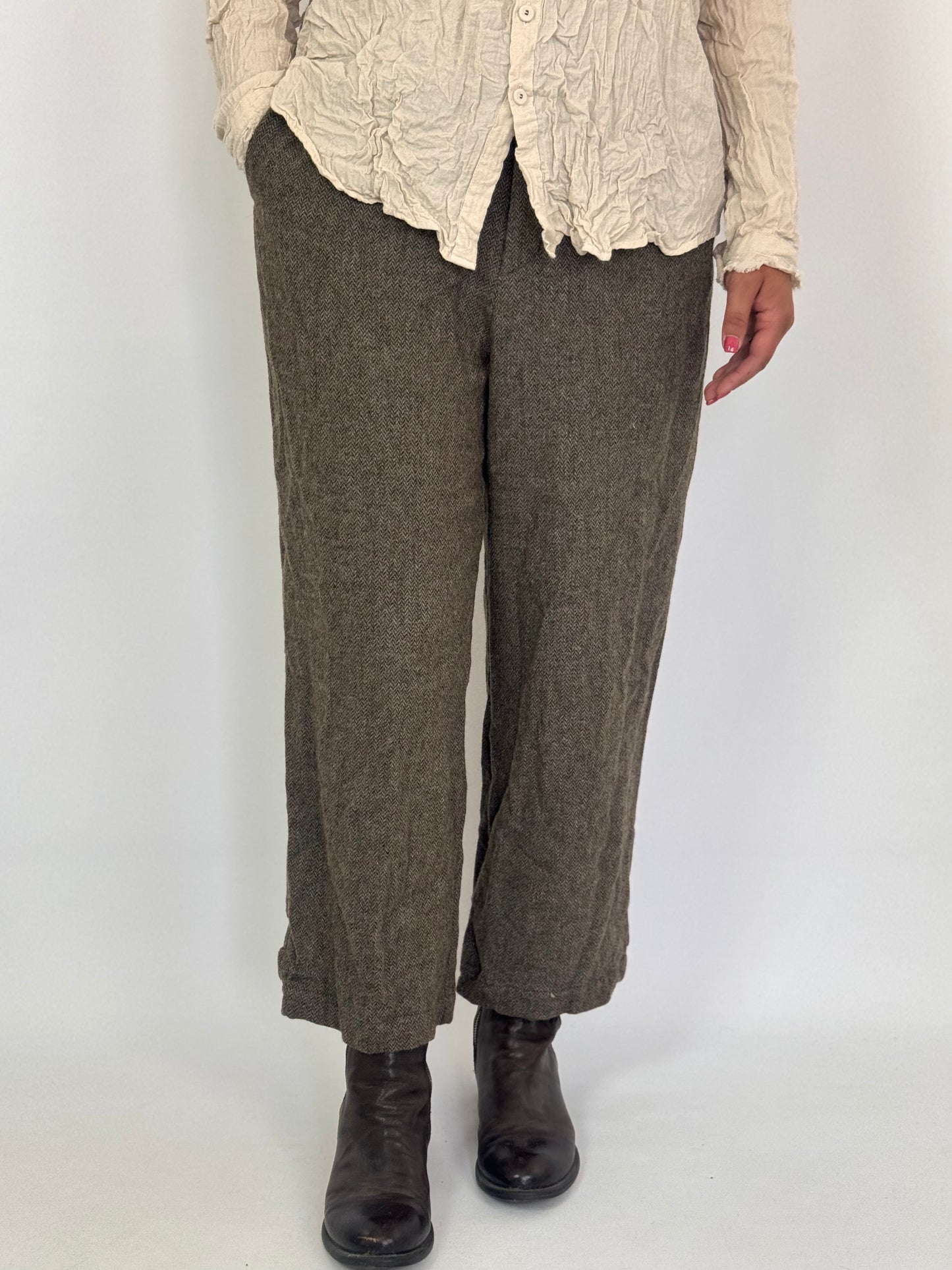 Pas De Calais 8609 Wide Trousers Beige