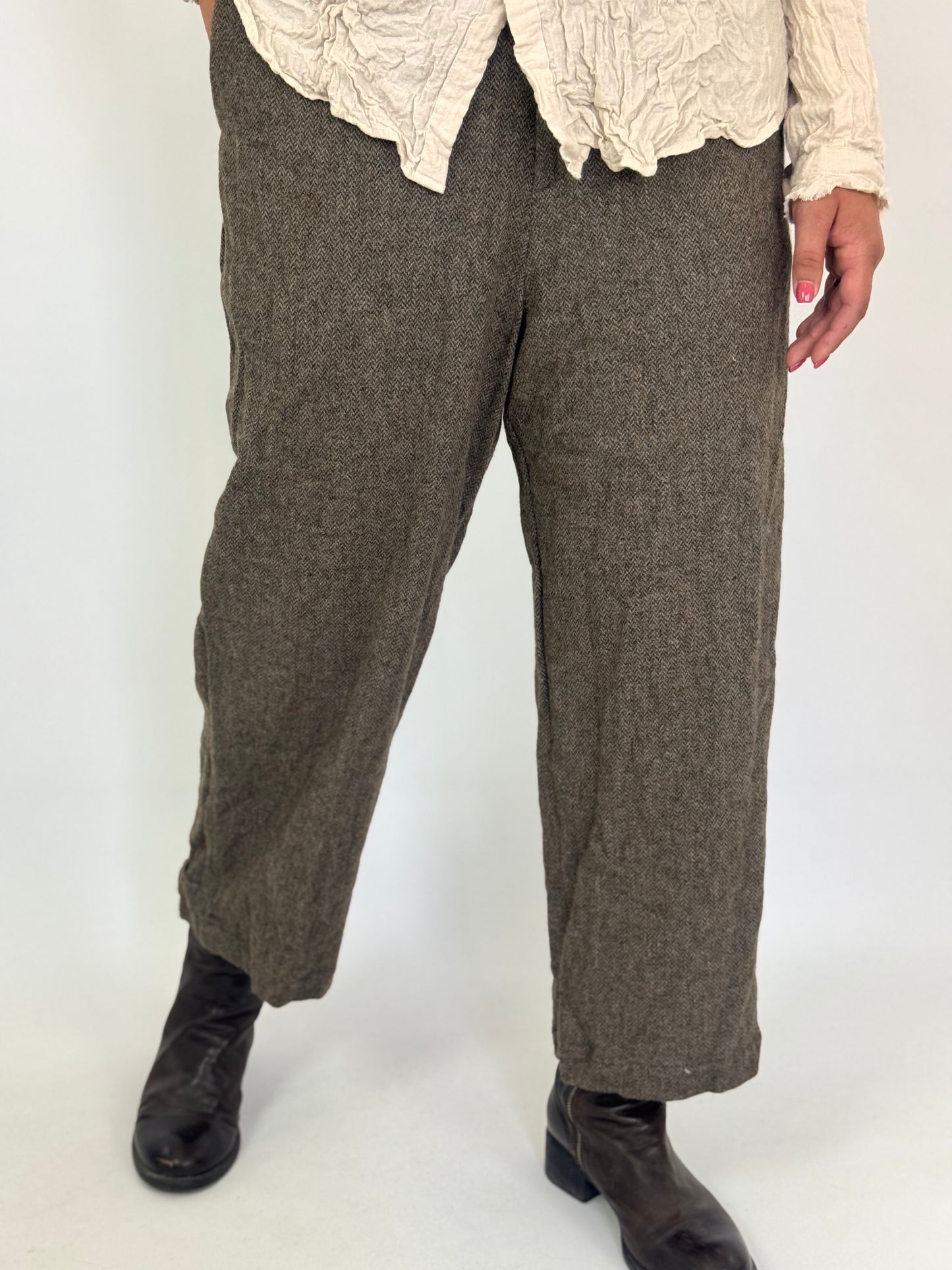 Pas De Calais 8609 Wide Trousers Beige