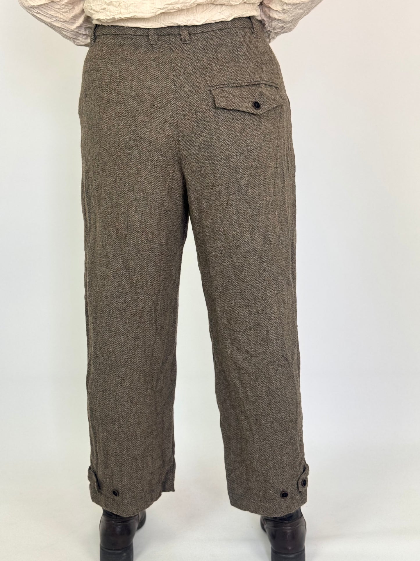Pas De Calais 8609 Wide Trousers Beige