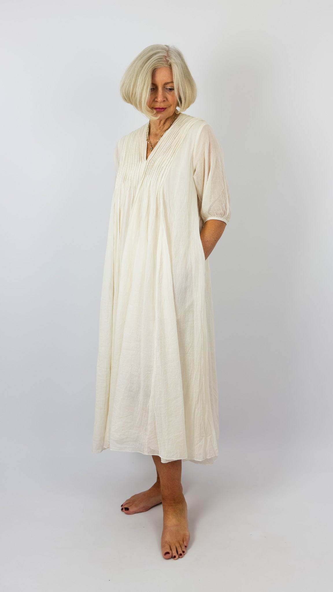 Les Ours Masa Dress Ecru