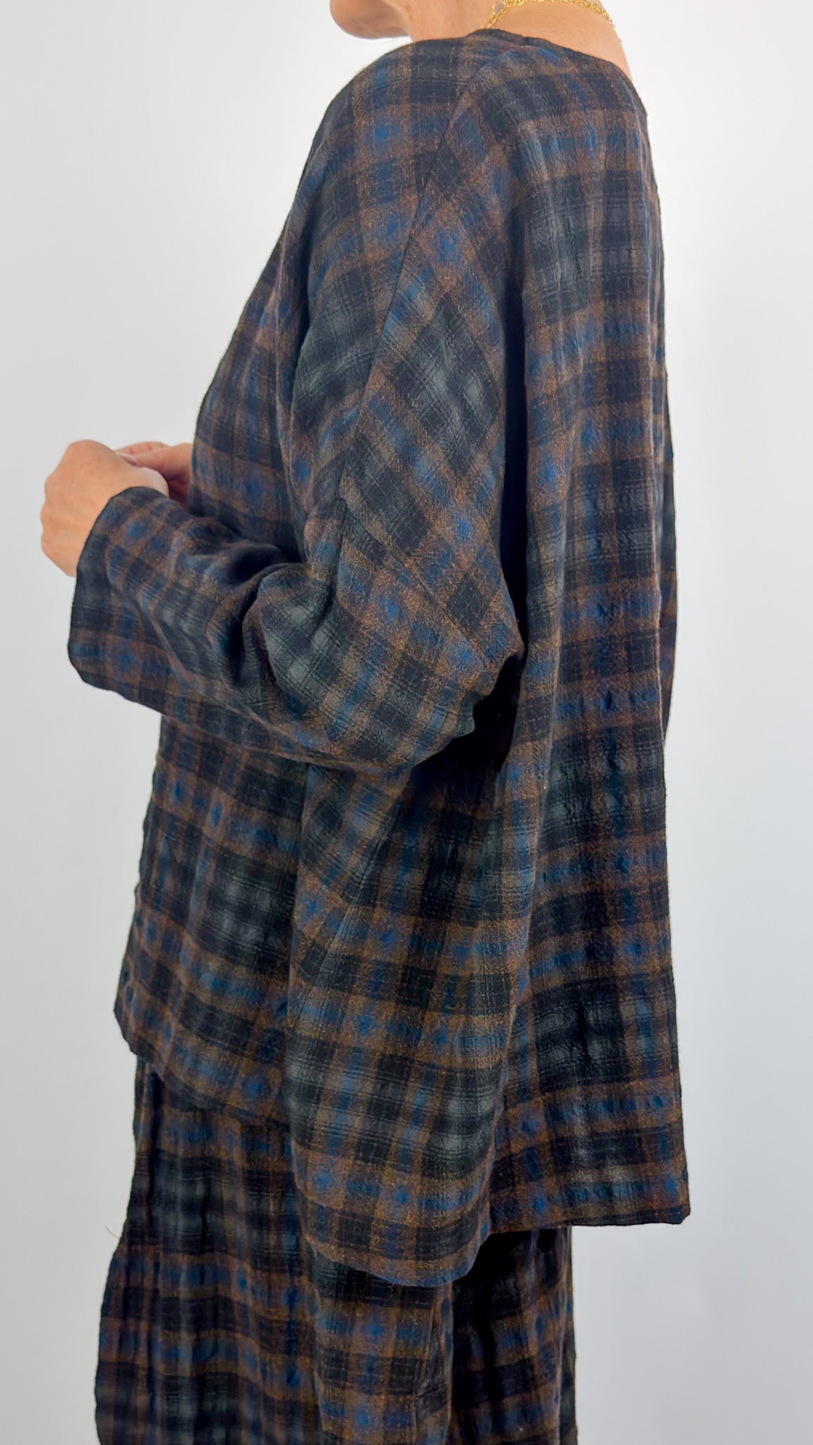 Frida Zazou Irma Shirt Blue/Tobacco