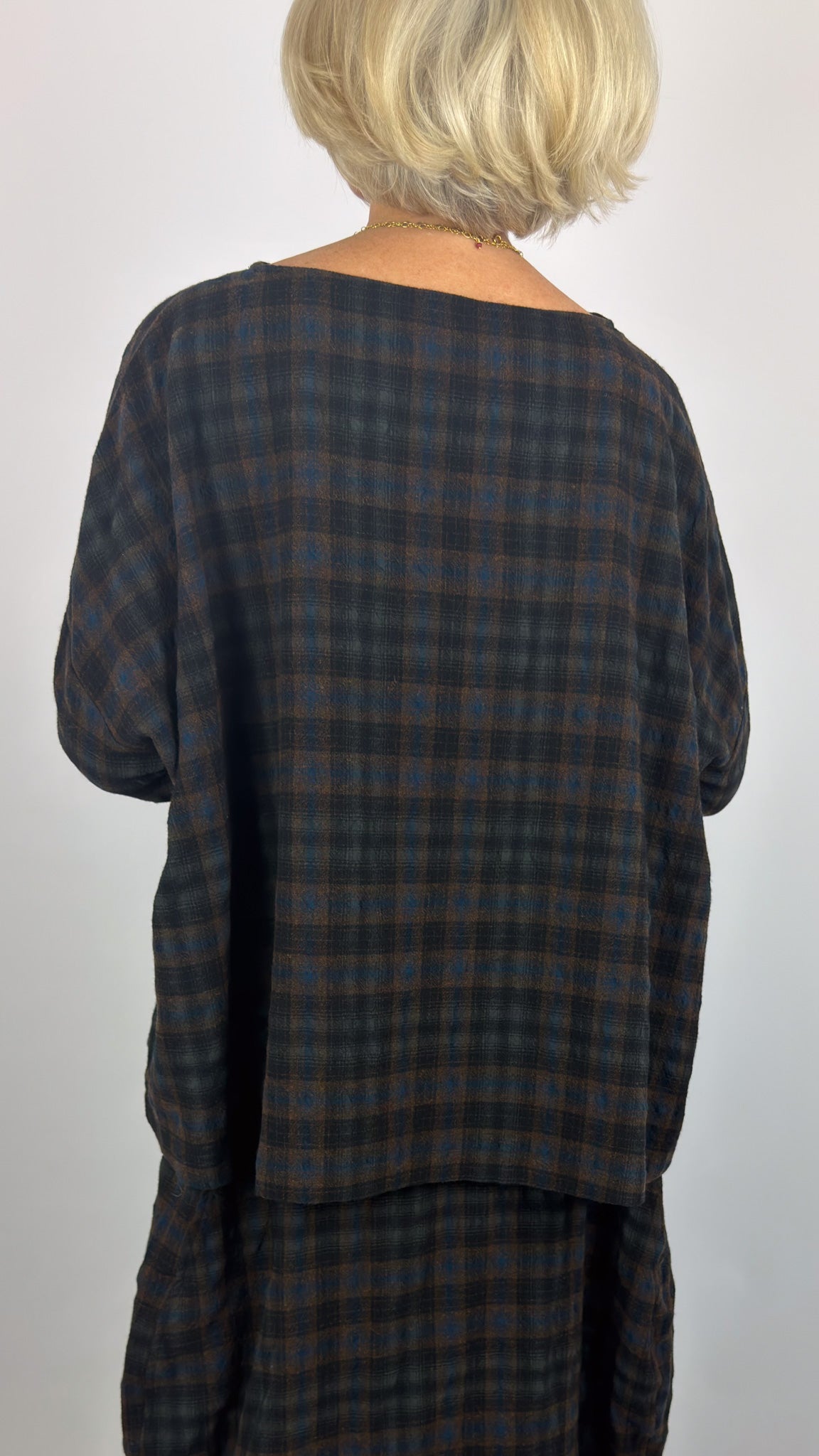 Frida Zazou Irma Shirt Blue/Tobacco