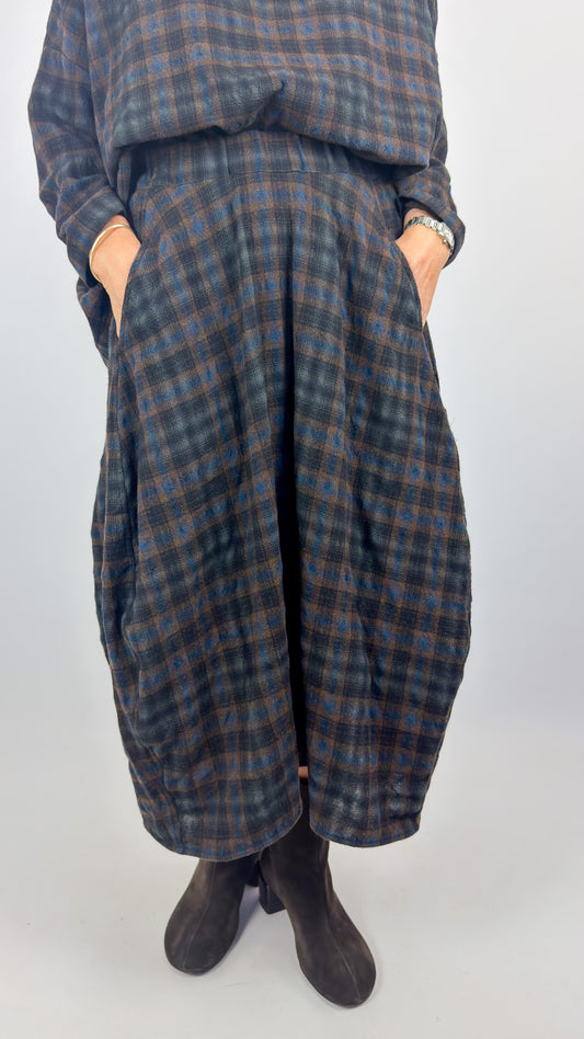 Frida Zazou Isotta Skirt Blue/Tobacco