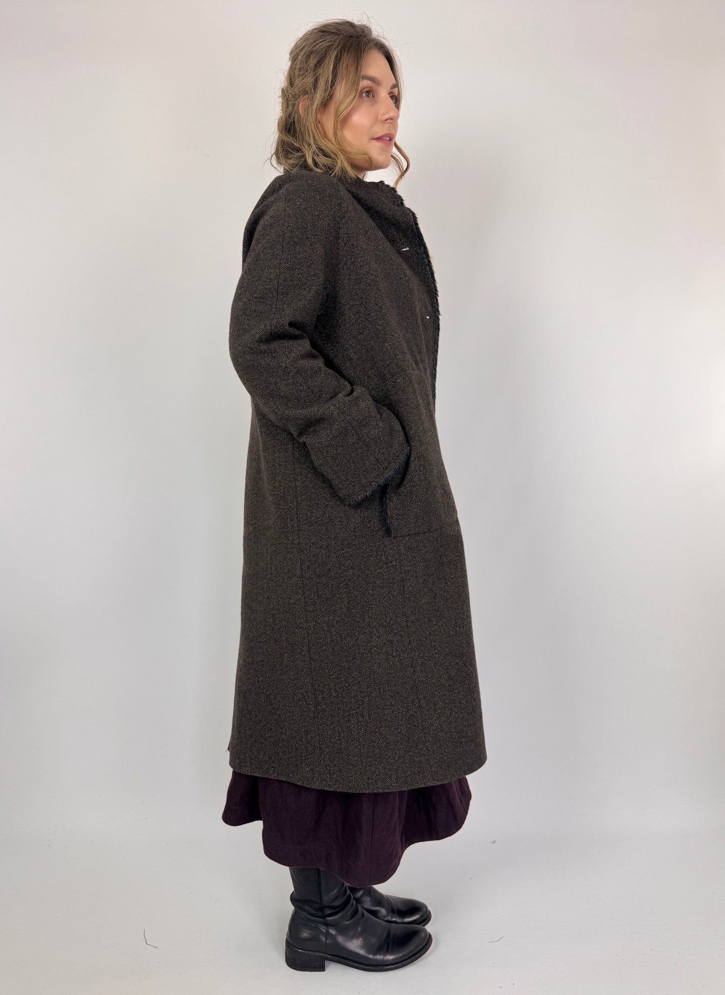 Minina Tosca Coat Herringbone