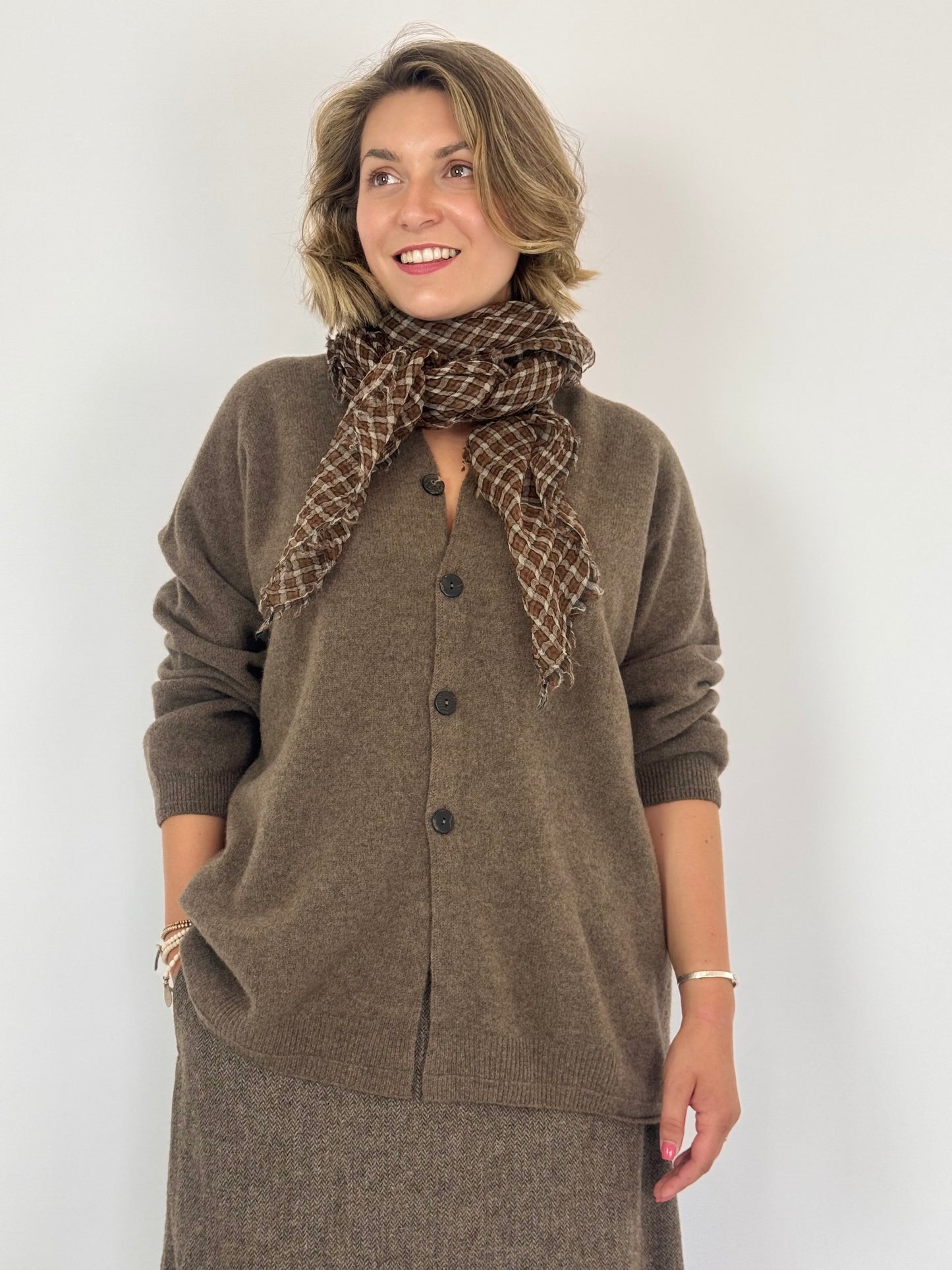 Pas De Calais 2602 Cardigan Brown