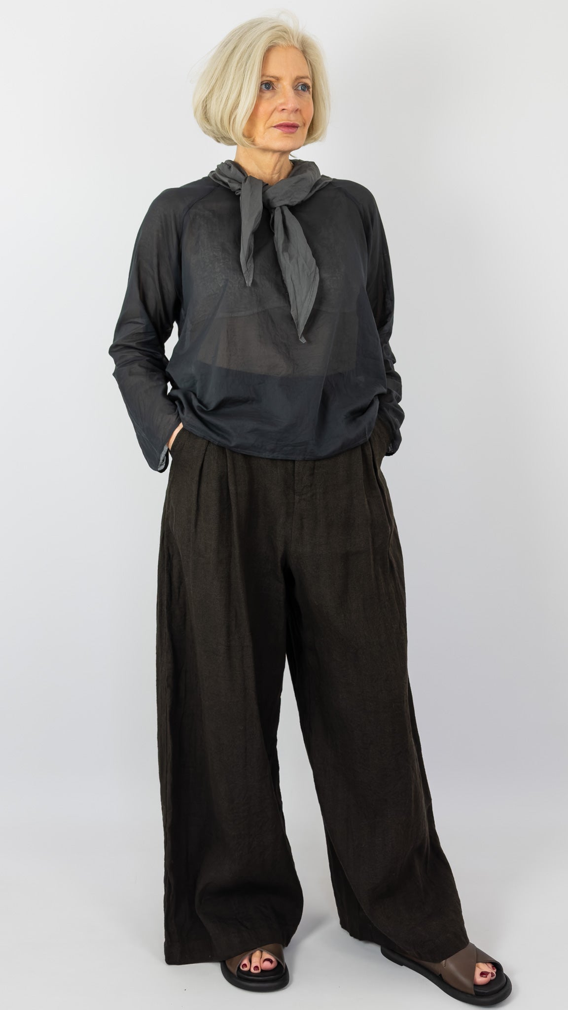 Elsa Esturgie Perle Blouse Carbon