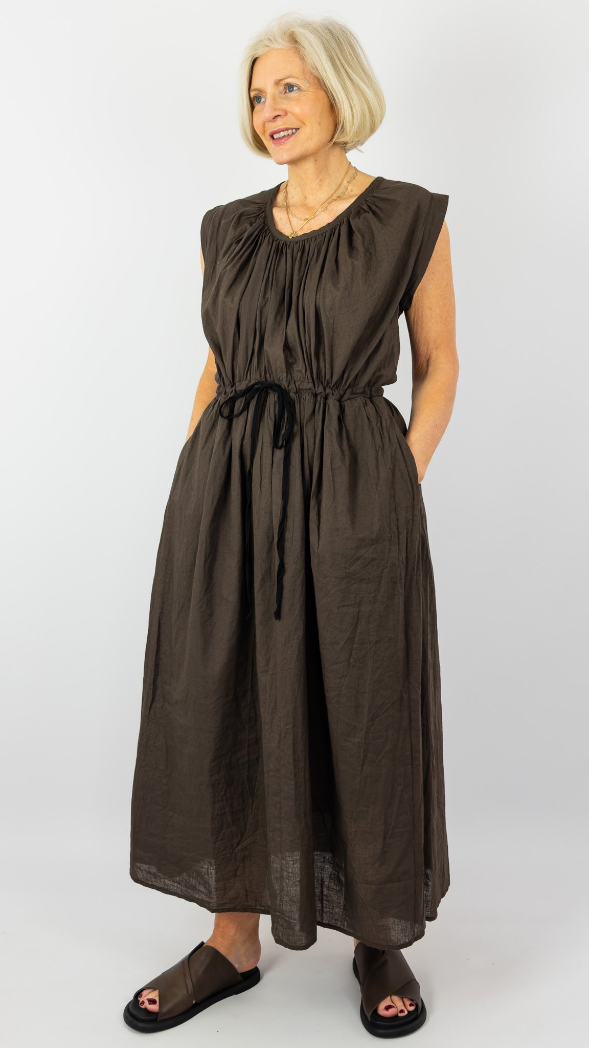 Elsa Esturgie Passage Dress Brown