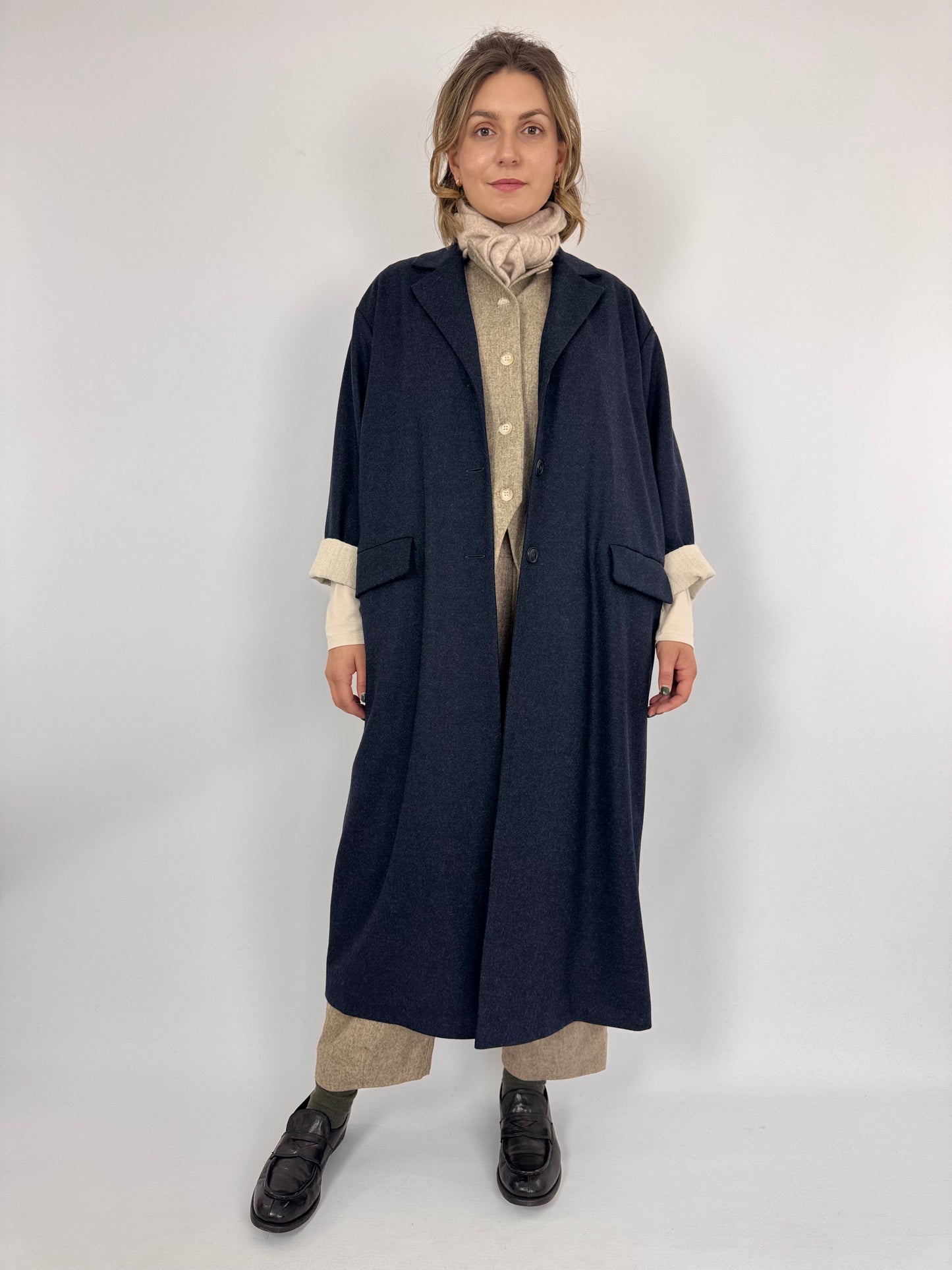 Muku C1376 Coat Navy
