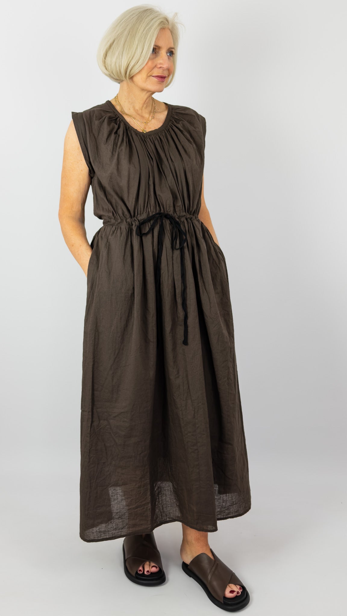 Elsa Esturgie Passage Dress Brown