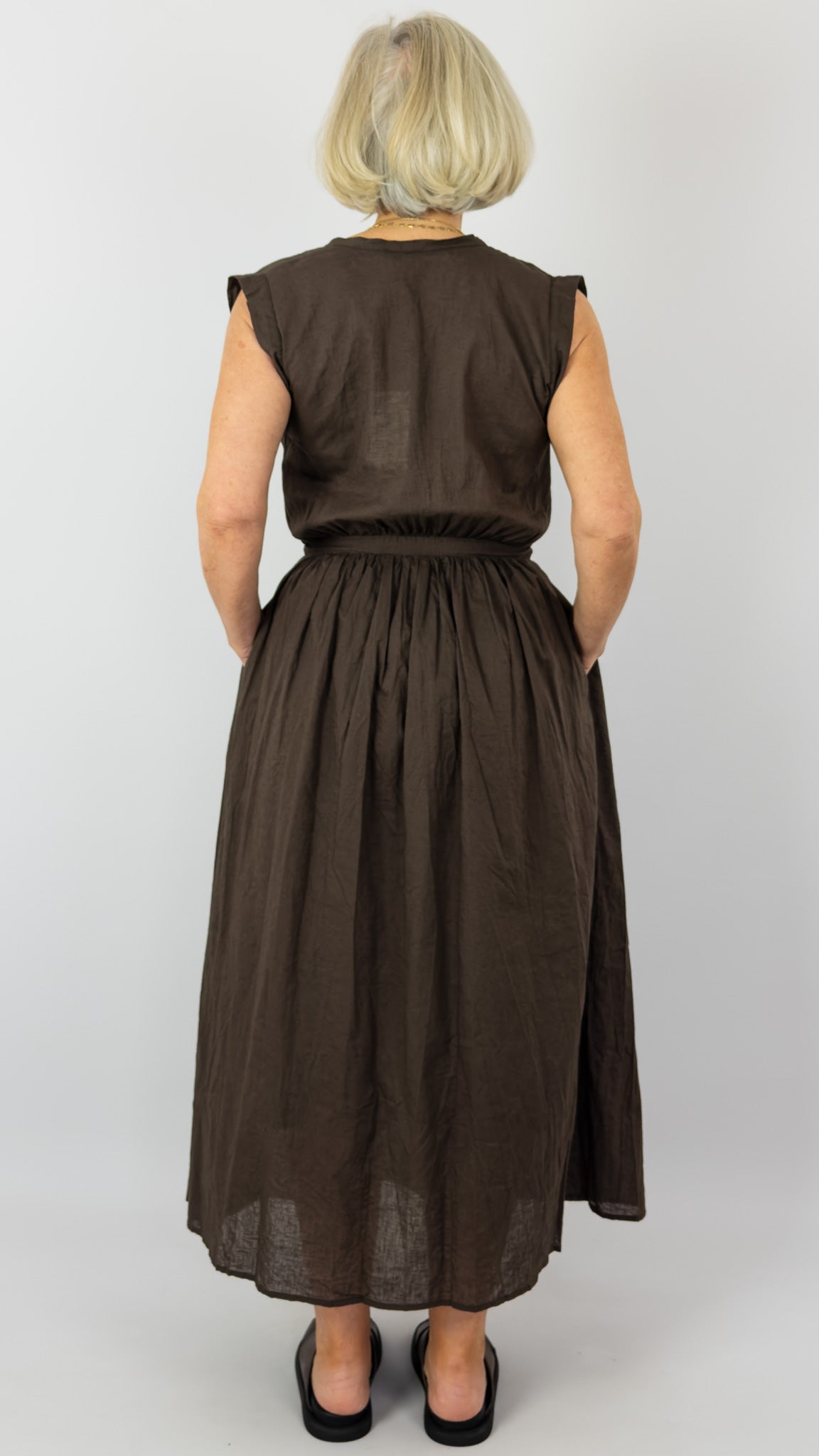 Elsa Esturgie Passage Dress Brown