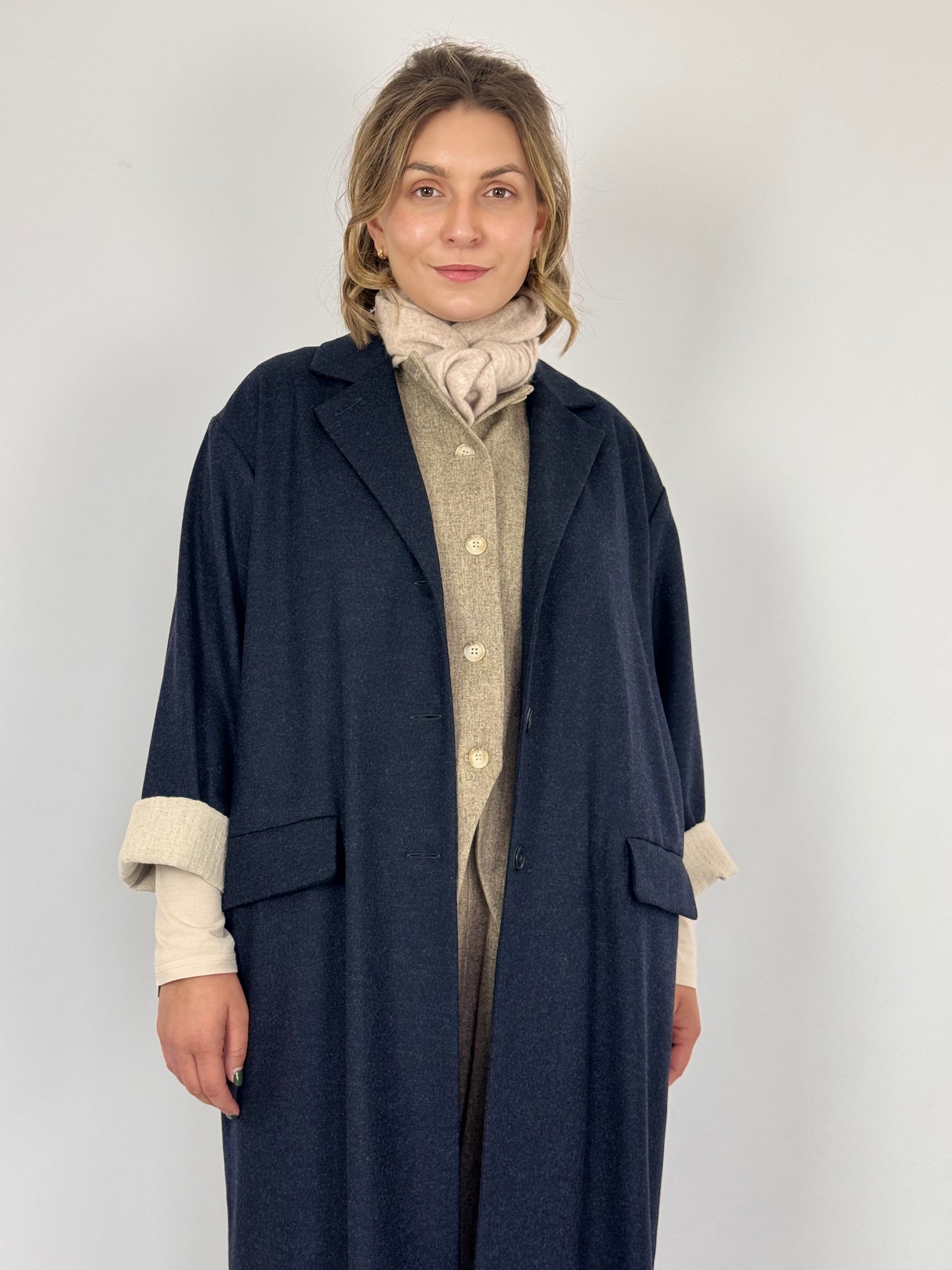 Muku C1376 Coat Navy