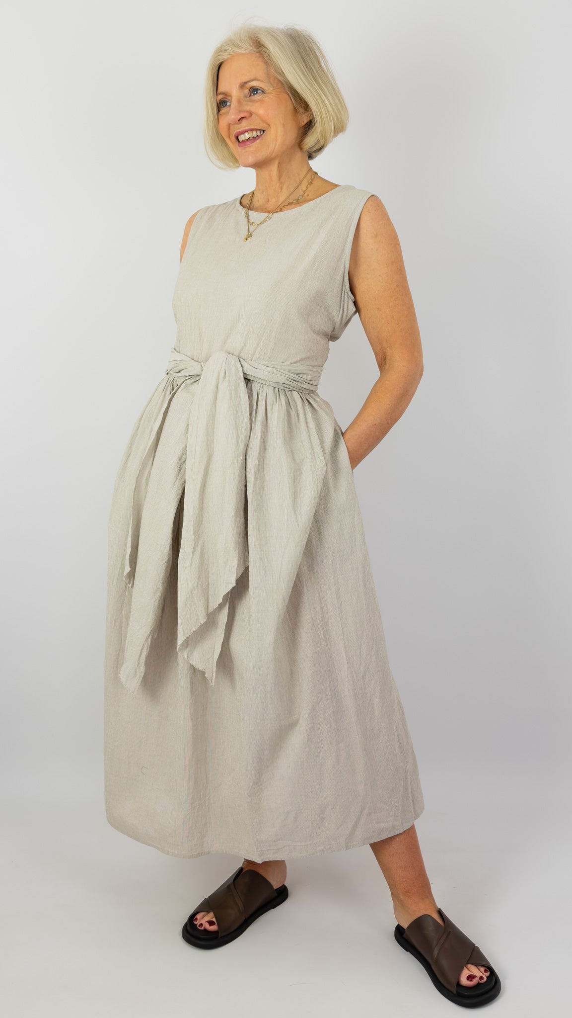 Elsa Esturgie Pampille Dress Beige