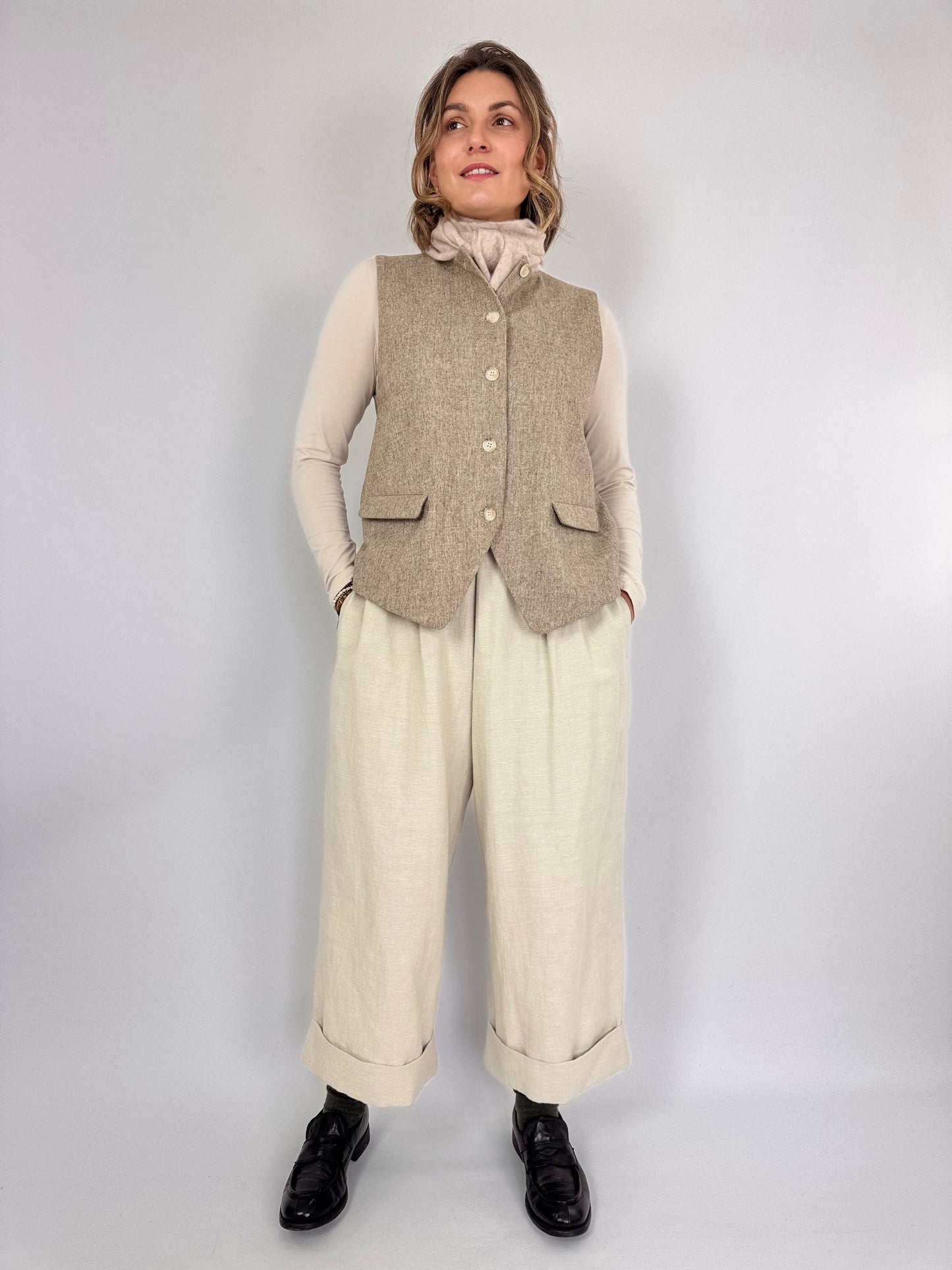 Muku C1408 Trousers Ivory