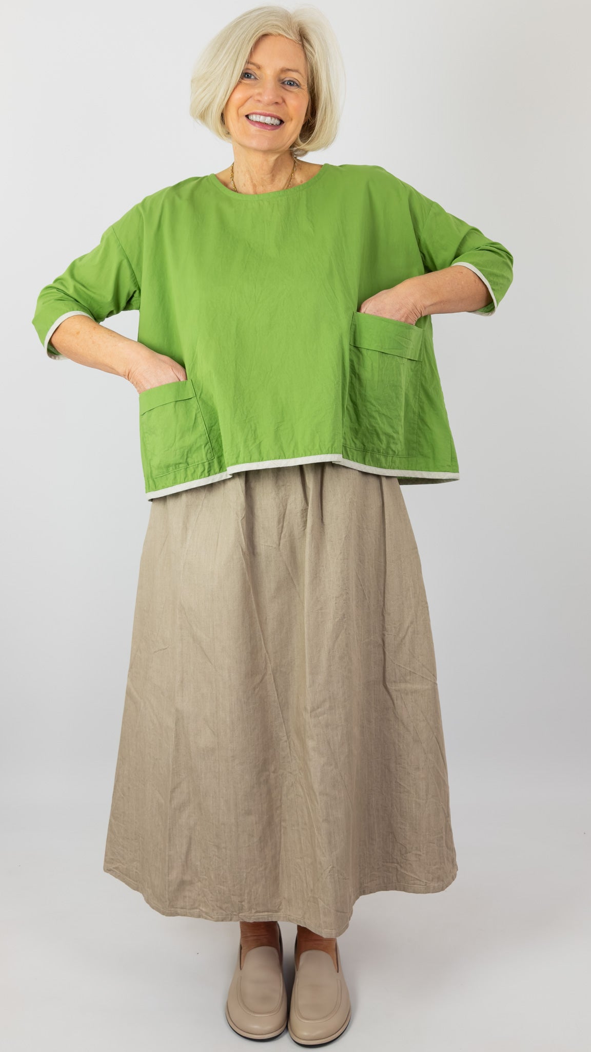 Barbara Lang SIM III Blouse Green