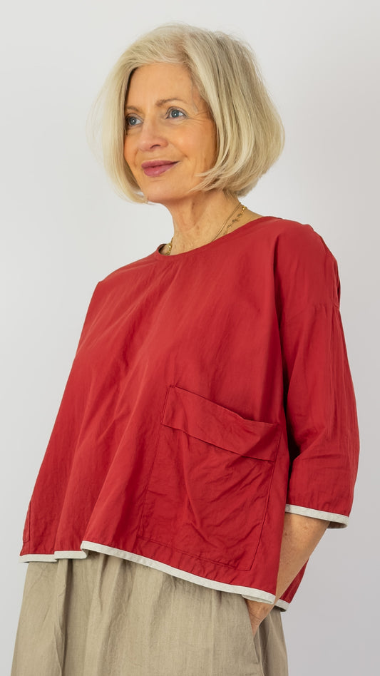 Barbara Lang SIM III Blouse Red