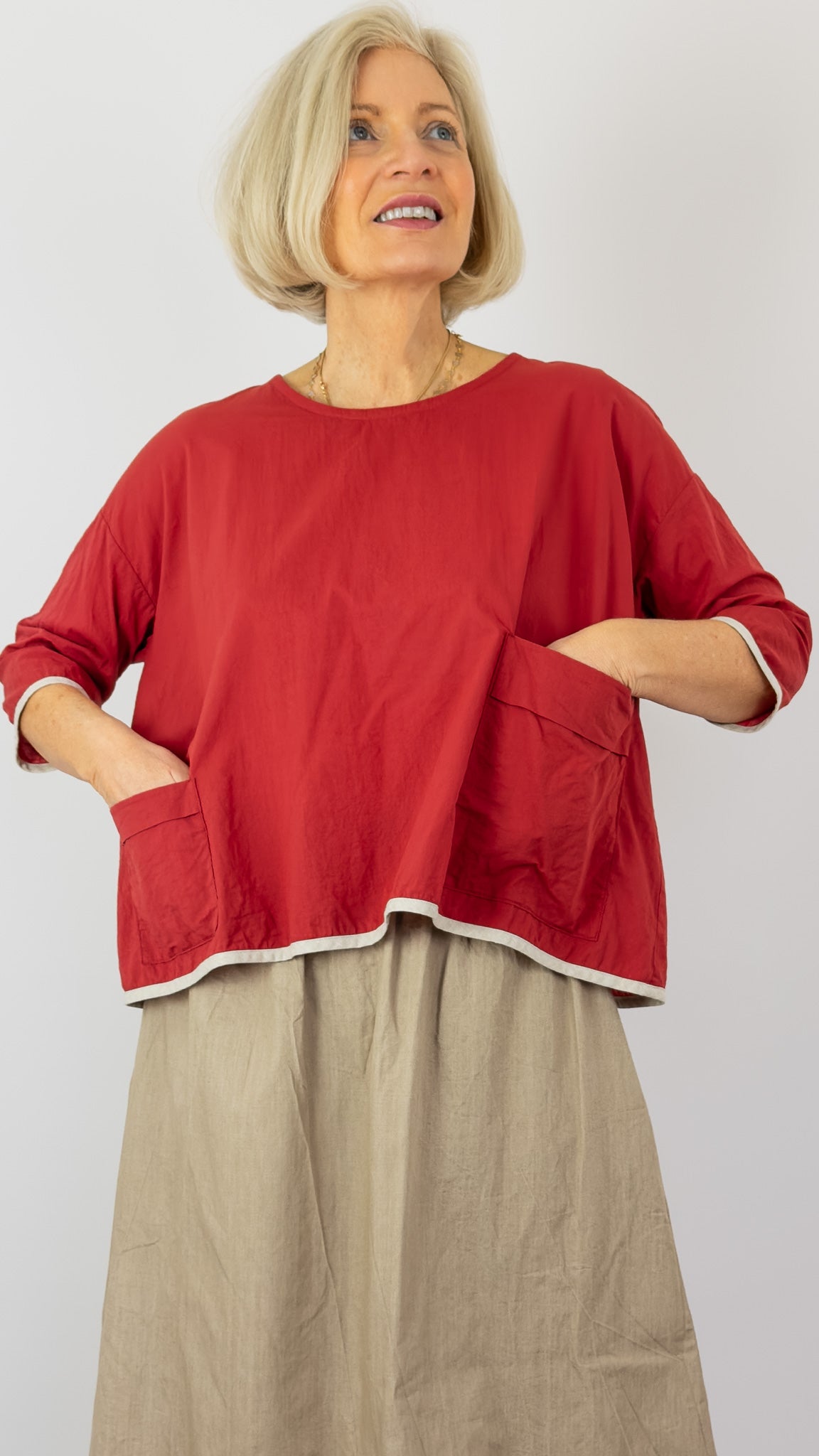 Barbara Lang SIM III Blouse Red
