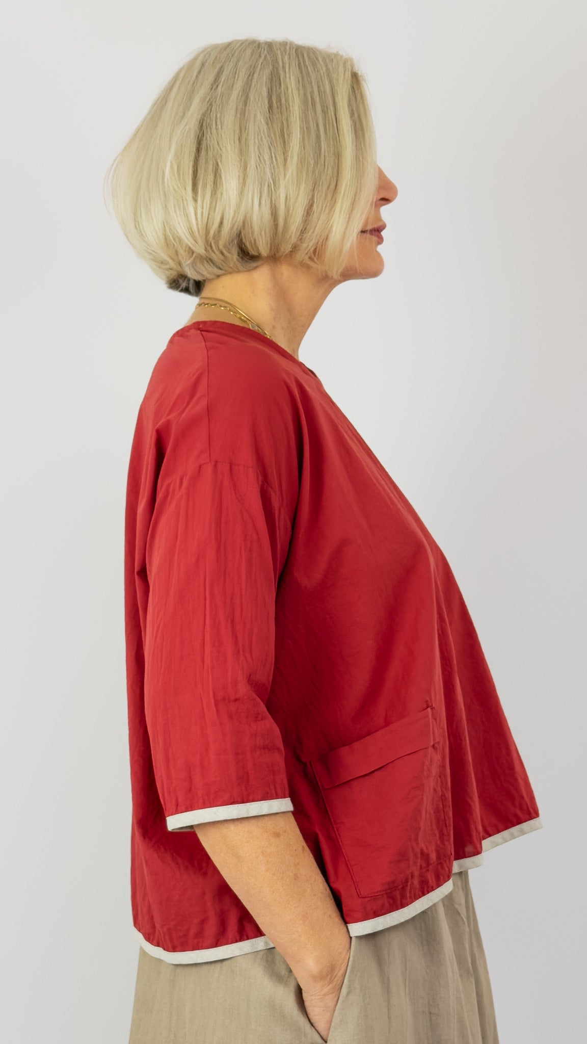 Barbara Lang SIM III Blouse Red