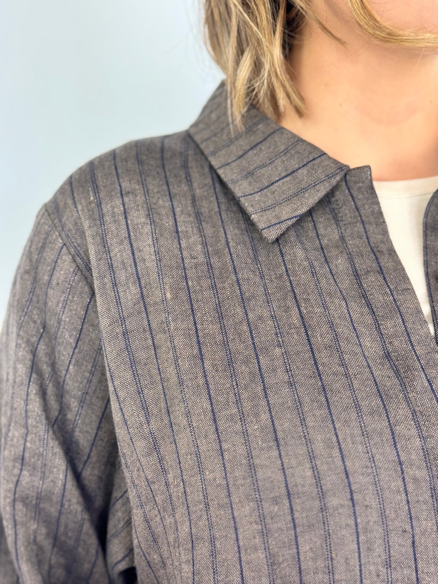 Muku C1403 Dress Brown Stripe