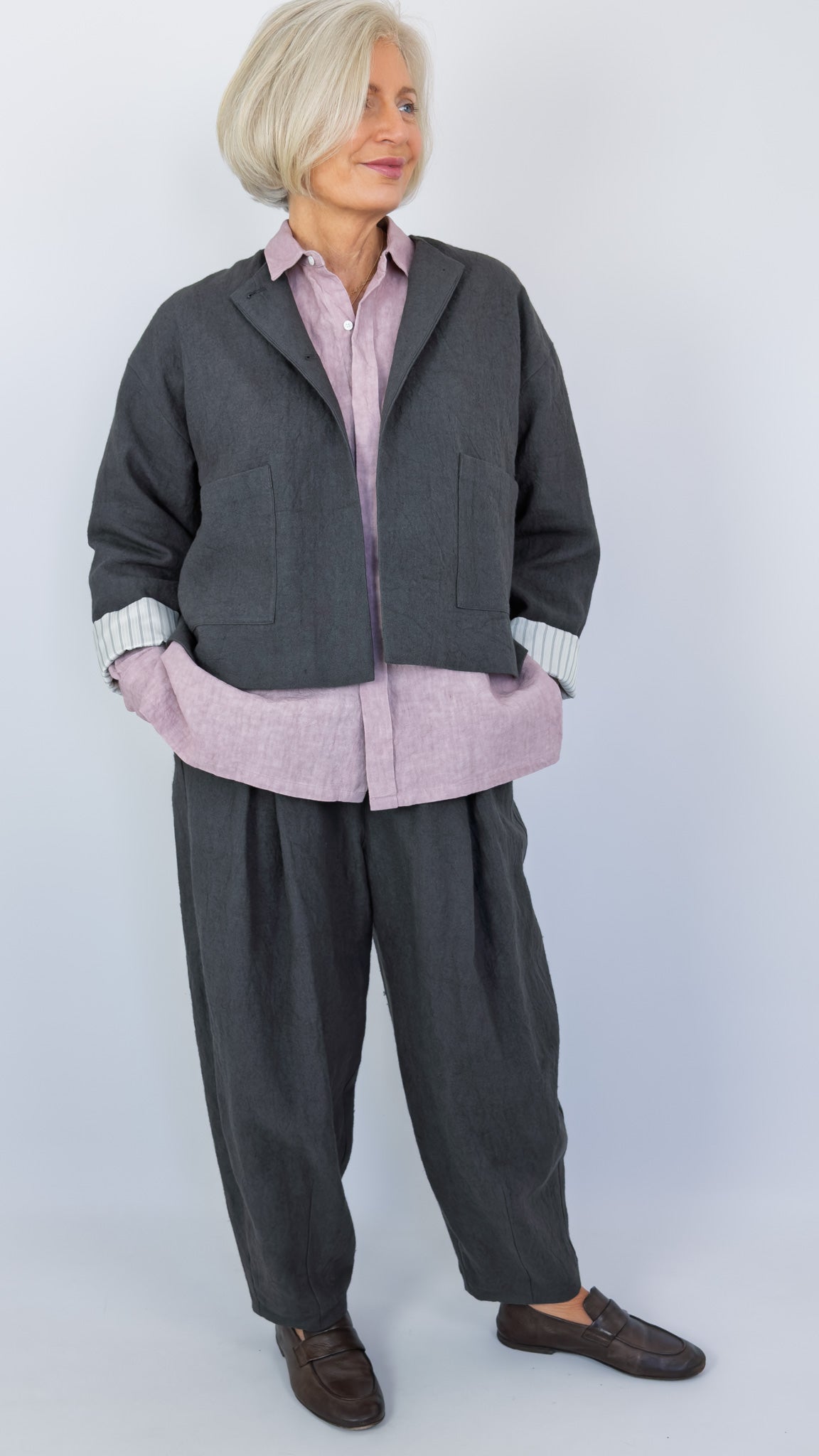 Kagure Tapered Pants Charcoal