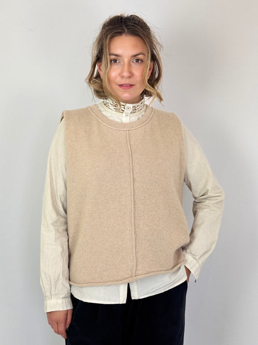 11Everything 02 Sleeveless Jumper Oat